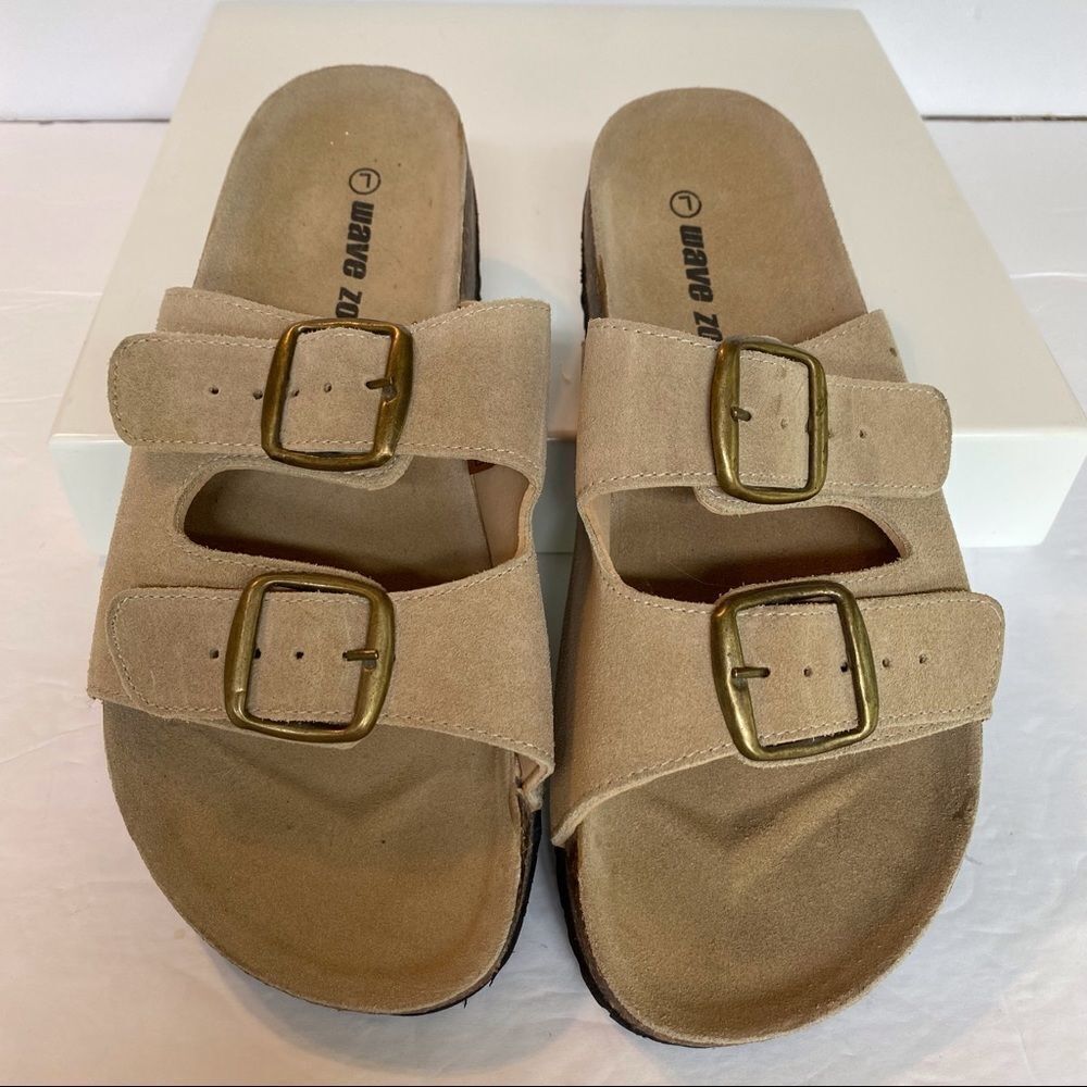 Wave Zone Sand Dune Double Buckle Sandals Size L.